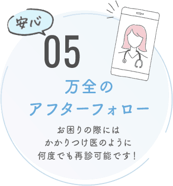 万全のアフターフォロー
